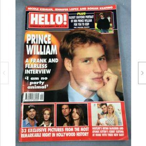 Hello Magazine #683 Oct 2001 Prince William Cover + Poster Y2K Fashion J-Lo